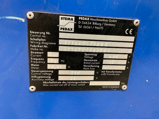 2003 stema pedax perfekt 42 cb b uigmachine - afbeelding 8 van  8