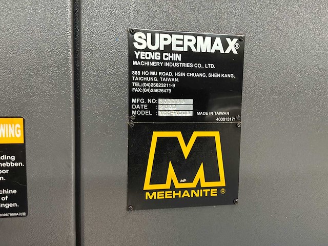 2003 supermax ycm-fv56a verticale cnc-bewerkingscentrum - afbeelding 10 van  24