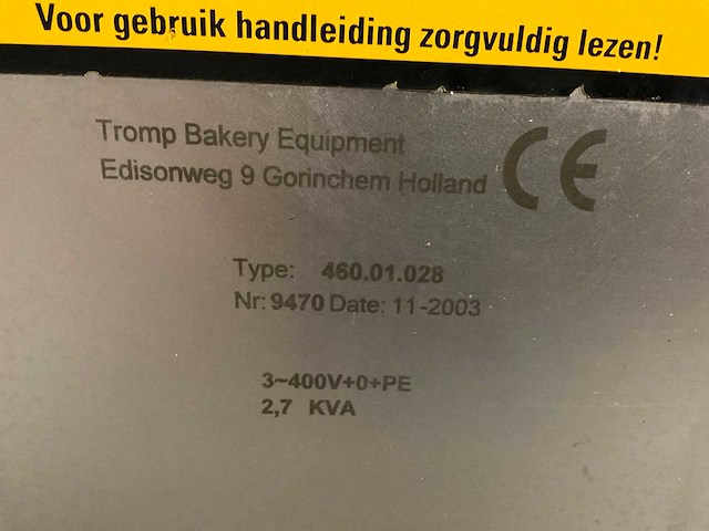 2003 tromp unimac 460.01.028 doseermachine, rvs - afbeelding 9 van  9