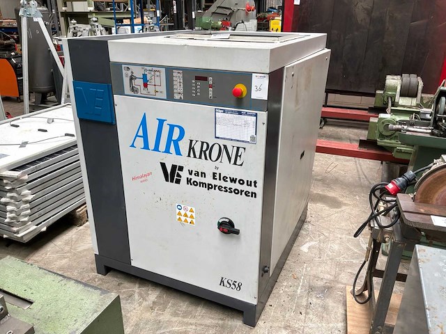 2003 van elewout air krone ks58 schroefcompressor - afbeelding 1 van  10
