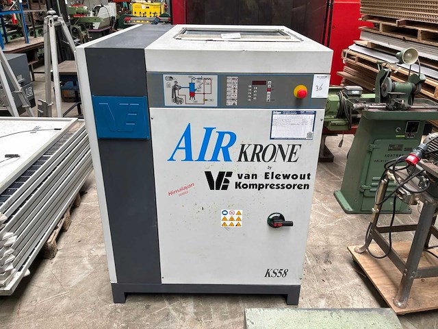 2003 van elewout air krone ks58 schroefcompressor - afbeelding 3 van  10
