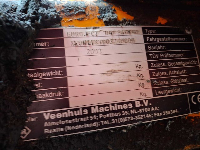 2003 veenhuis euroject 300/840/48 zodenbemester - afbeelding 6 van  6