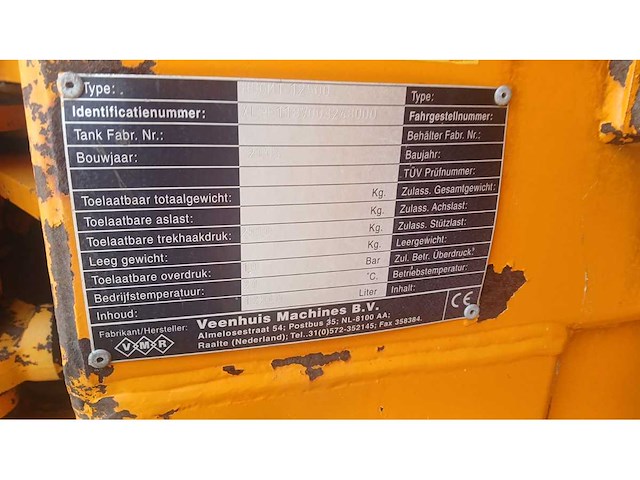 2003 veenhuis hdg 12500 mesttank met euroject 3500-8 40/48 bemester - afbeelding 14 van  26