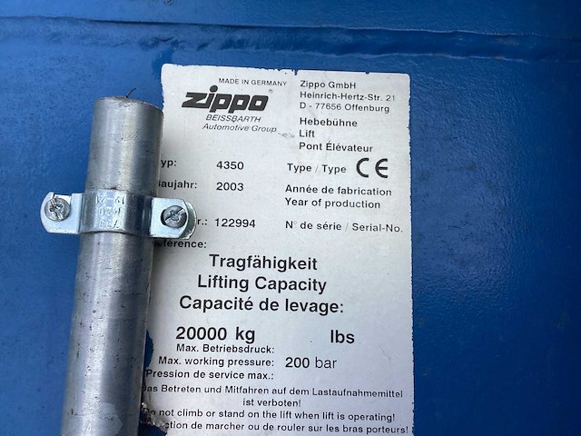 2003 zippo 4350 hefbrug - afbeelding 6 van  7