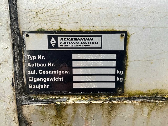 2004 ackermann eak 74/16 zeecontainer - afbeelding 8 van  16