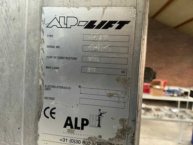 2004 alplift lmx500 kanalenlift - afbeelding 3 van  8
