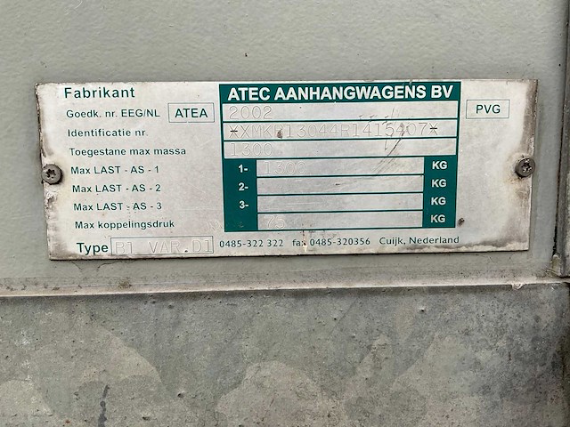 2004 atec b1 b1.var.d1 aanhangwagen - afbeelding 1 van  4