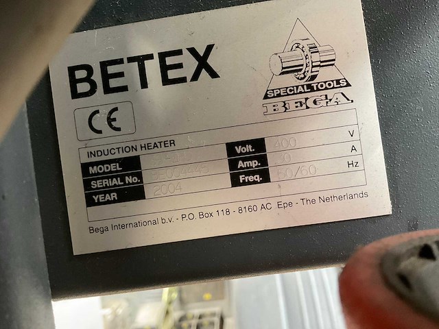 2004 bega betex 38-zfd inductieverwarmingsunit - afbeelding 4 van  4