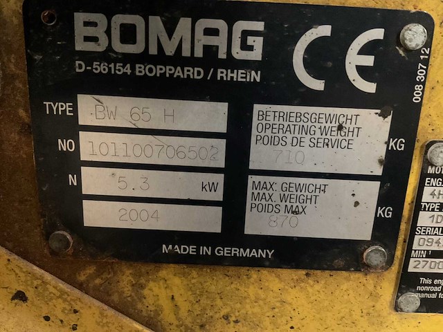 2004 bomag bw 65h duowals - afbeelding 7 van  8