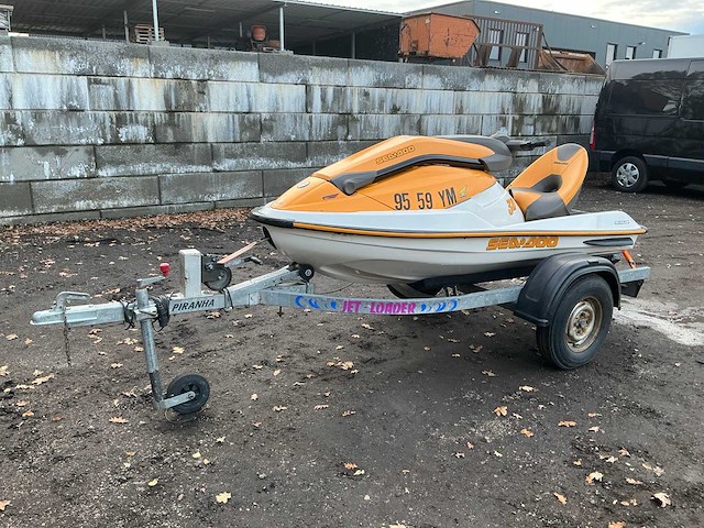 2004 brp bombardier sea.doo waterscooter met trailer - afbeelding 1 van  20