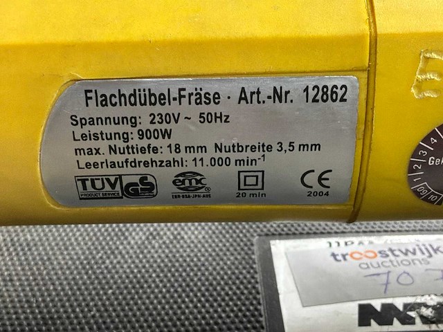 2004 brüder mannesmann flachdübel-fräse lamellenfrees - afbeelding 5 van  8
