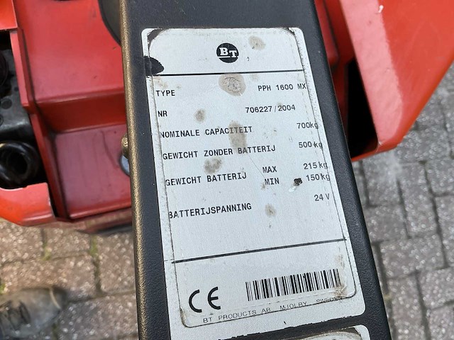 2004 bt pph1600mx stapelaar - afbeelding 8 van  9