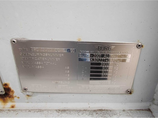 2004 burg bpo 12 37 3-assen bpw tank/swap chassis - afbeelding 19 van  27