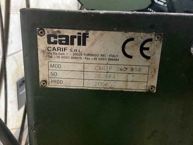 2004 carif 260 bsa bandzaagmachine - afbeelding 3 van  11