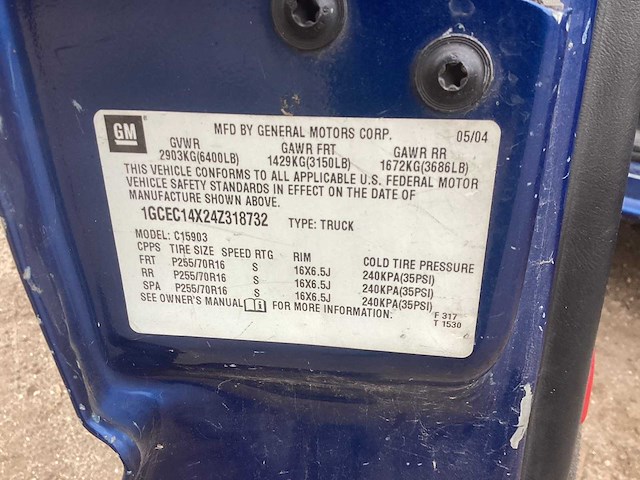 2004 chevrolet silverado bedrijfswagen - afbeelding 12 van  13