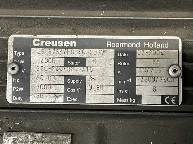 2004 creusen backstand bandschuurmachine - afbeelding 7 van  7