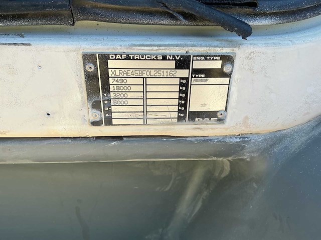 2004 daf ae45bf vrachtwagen - afbeelding 8 van  39
