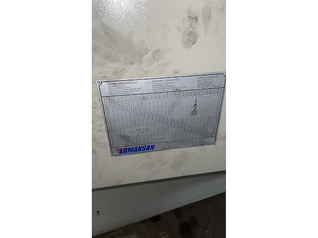 2004 ermak ap 2600 80 buigmachine - afbeelding 3 van  12
