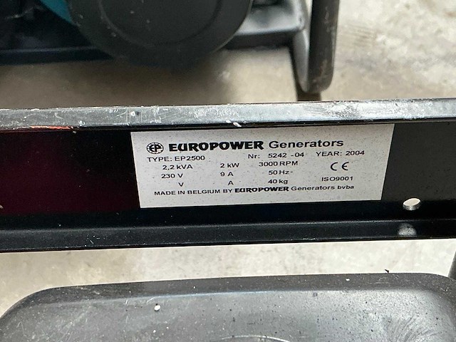 2004 europower ep2500 stroomgenerator - afbeelding 5 van  5
