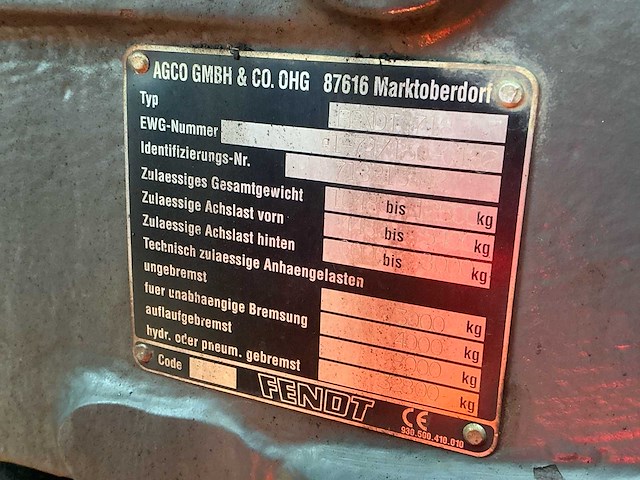 2004 fendt 818 vario tms vierwielaangedreven landbouwtractor - afbeelding 44 van  49