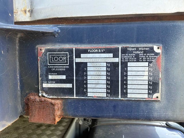 2004 floor flo-17-28s1 oplegger met hiab 130f2 kraan - afbeelding 25 van  26