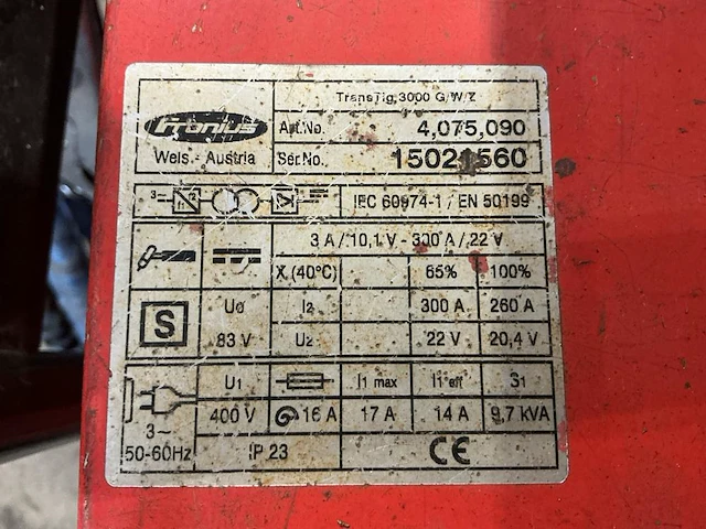 2004 fronius transtig 3000 g/f tig lasmachine - afbeelding 7 van  8