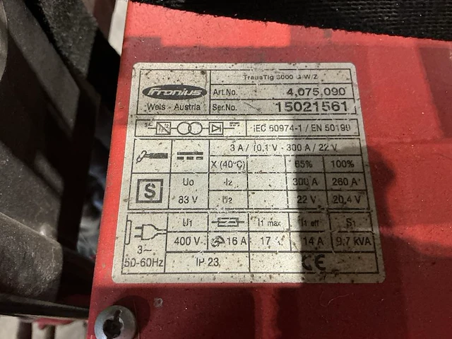 2004 fronius transtig 3000 g/f tig lasmachine - afbeelding 7 van  8