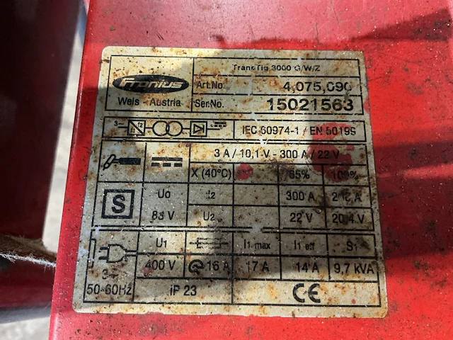 2004 fronius transtig 3000 g/w/z tig lasmachine - afbeelding 8 van  9