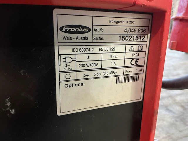 2004 fronius transtig 3000 g/w/z tig lasmachine - afbeelding 9 van  9