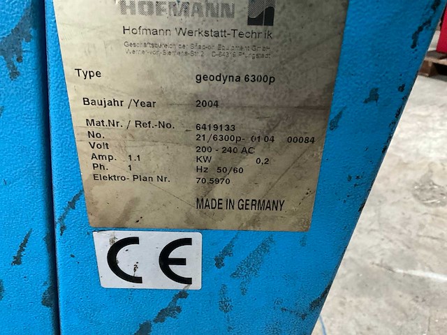 2004 geodyna 6300p banden balanceerapparaat - afbeelding 7 van  7