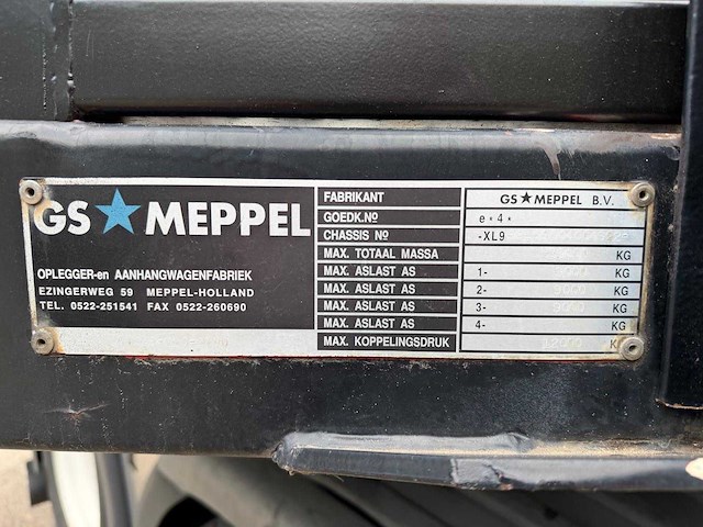 2004 gs meppel otilb-120-2700 3-assige semi-dieplader – 2 assen gedwongen gestuurd – 30.100 kg laadvermogen - afbeelding 16 van  22