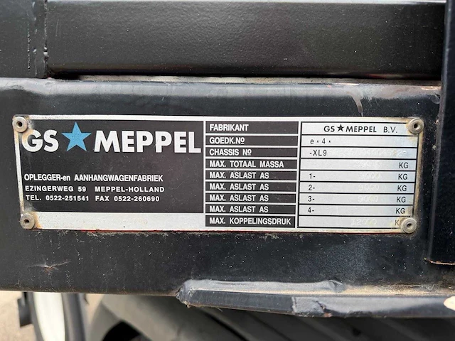 2004 gs meppel otilb-120-2700 3-assige semi-dieplader – 2 assen gedwongen gestuurd – 30.100 kg laadvermogen - afbeelding 27 van  33