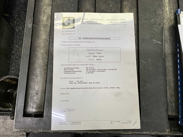 2004 haco erms 30-135 kantbank - afbeelding 2 van  19