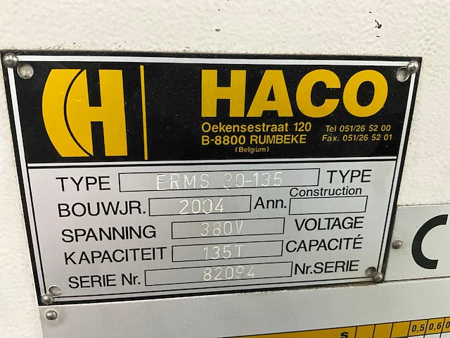 2004 haco erms 30-135 kantbank - afbeelding 19 van  19