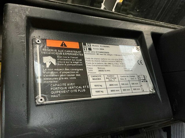2004 hyster e2.00xms vorkheftruck - afbeelding 6 van  23