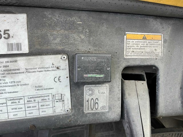 2004 hyster h5.50xm vorkheftruck - afbeelding 15 van  32