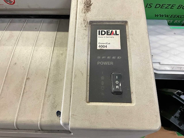 2004 ideal cross/cut 4004 papier shredder - afbeelding 3 van  4