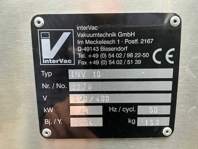 2004 intervac inv10 vacuümmachine - afbeelding 6 van  6