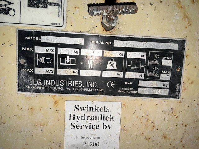 2004 jlg 2646es schaarhoogwerker (414 uur) - afbeelding 15 van  23