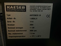 2004 kaeser airtower 19 schroefcompressor - afbeelding 2 van  11