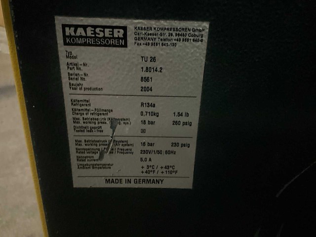 2004 kaeser airtower 19 schroefcompressor - afbeelding 3 van  11