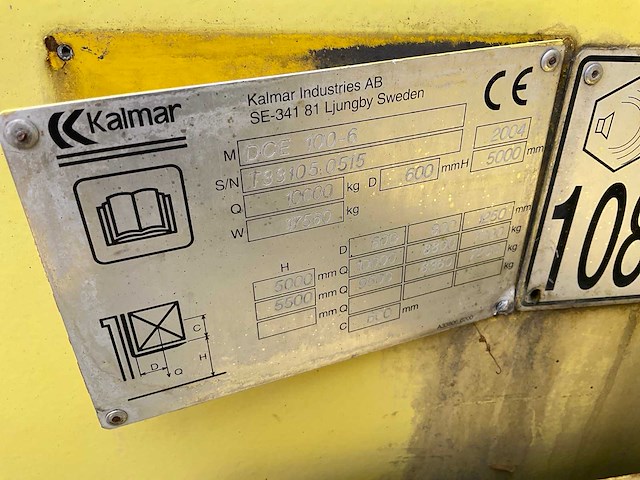 2004 kalmar dce 100-6 vorkheftruck - afbeelding 11 van  14