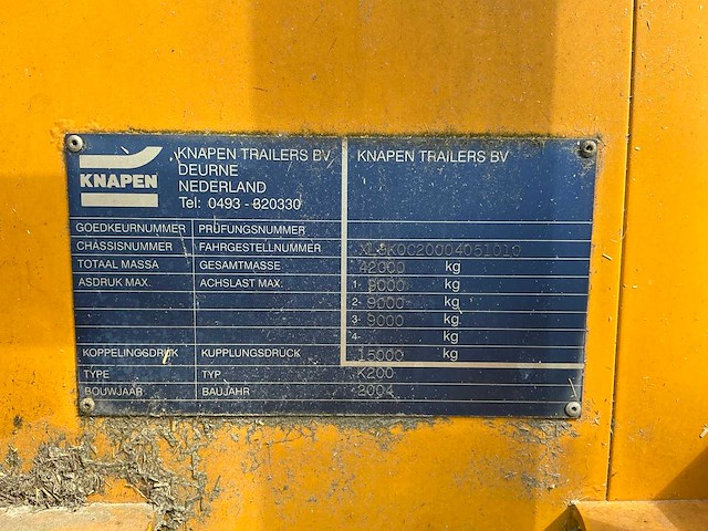 2004 knapen walking floor trailer - afbeelding 32 van  38
