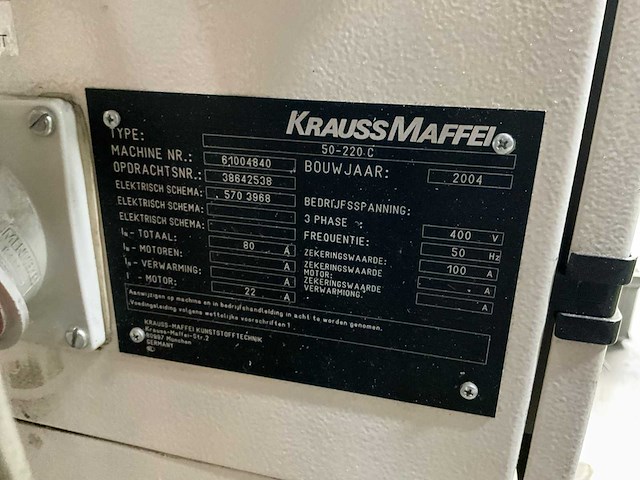 2004 kraus 50/220/c win spuitgietmachine - afbeelding 5 van  18