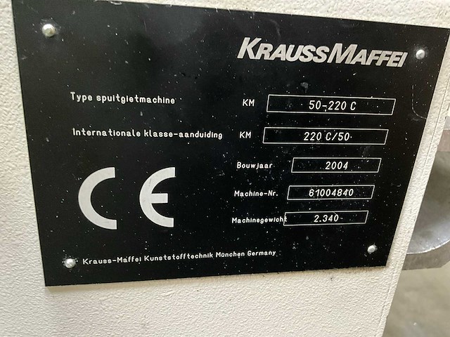 2004 kraus 50/220/c win spuitgietmachine - afbeelding 16 van  18