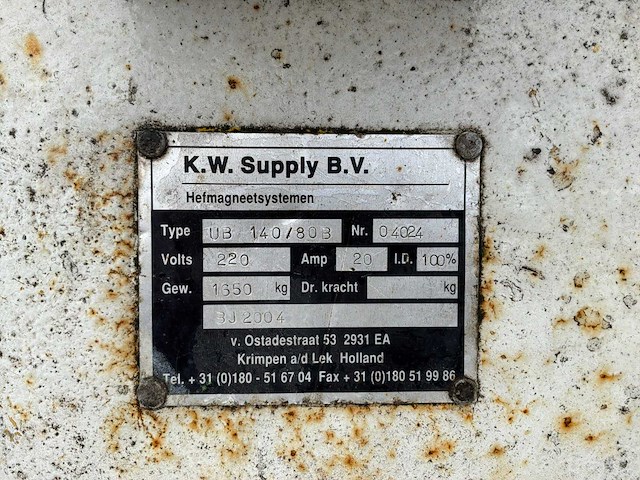 2004 k.w suppletie ub 140 schrootmagneet - afbeelding 7 van  7
