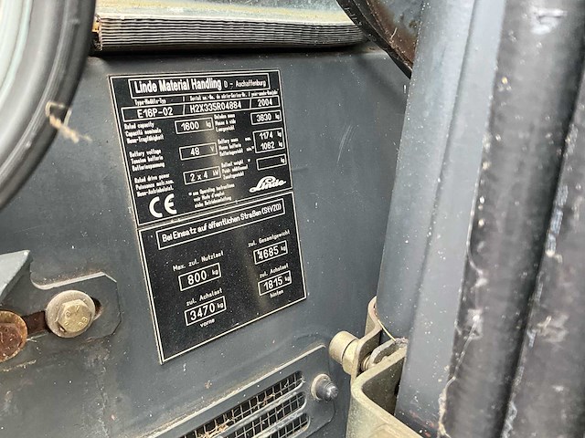 2004 linde e16 vorkheftruck - afbeelding 17 van  28