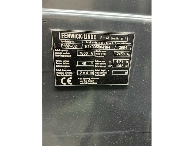 2004 linde e16p-02 vorkheftruck met vernieuwde accu - afbeelding 34 van  87