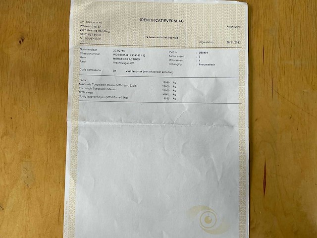 2004 mercedes actros 2632 vrachtwagen - afbeelding 31 van  36