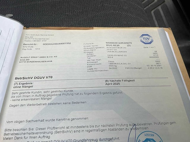 2004 mercedes-benz cdi vuilniswagen - afbeelding 17 van  24